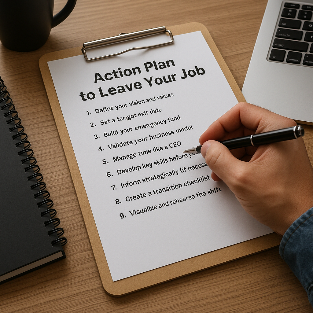 How to Create an Action Plan to Leave Your Job with Confidence