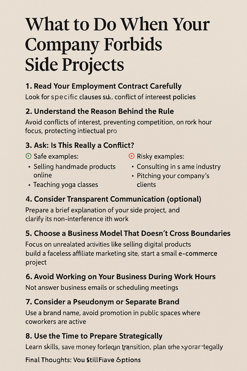 What to Do When Your Company Forbids Side Projects
